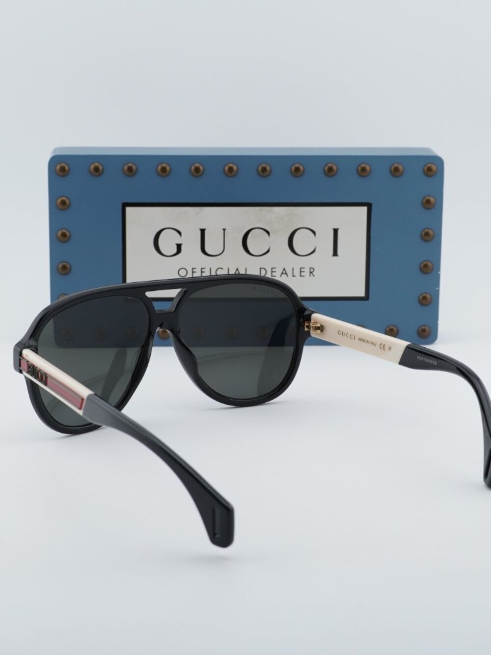 Gucci GG0463S 002 Aviator Sunglasses - Black\Grey - Picture 10 of 11